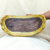 میوه خوری چوبی دفرمه چوب گردو یک تکه